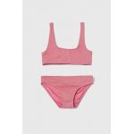 Pepe Jeans costum de baie pentru copii din două piese LUREX SC BIKINI SET culoarea roz