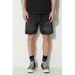 KSUBI pantaloni scurți din denim anti short bărbați, culoarea negru, MPS24WA019