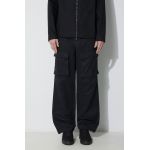 KSUBI pantaloni speeder fugitive cargo bărbați, culoarea negru, drept, MPS24PA002