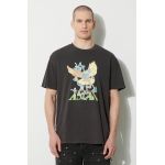 KSUBI tricou din bumbac flight biggie ss tee bărbați, culoarea gri, cu imprimeu, MPS24TE011