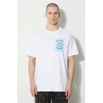 KSUBI tricou din bumbac hardcore biggie ss tee bărbați, culoarea alb, cu imprimeu, MPS24TE005