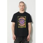KSUBI tricou din bumbac hardcore kash ss tee bărbați, culoarea negru, cu imprimeu, MPS24TE004