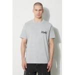 KSUBI tricou din bumbac lock up kash ss tee bărbați, culoarea gri, cu imprimeu, MPS24TE002