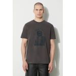KSUBI tricou din bumbac portal kash ss tee bărbați, culoarea gri, cu imprimeu, MPS24TE014