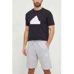adidas pantaloni scurți bărbați, culoarea gri IS1825