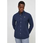 Barbour camasa barbati, culoarea albastru marin, cu guler button-down, regular