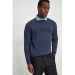 Barbour hanorac de bumbac barbati, culoarea albastru marin, cu imprimeu