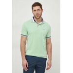 Barbour polo de bumbac culoarea verde, modelator