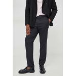 BOSS Green pantaloni bărbați, culoarea negru, drept 50495488