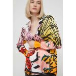 Desigual camasa din amestec de matase cu guler clasic, relaxed