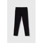 Abercrombie & Fitch leggins copii culoarea negru, neted