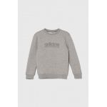 adidas bluza copii culoarea gri, cu imprimeu