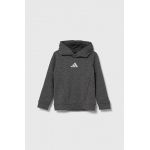 adidas bluza copii culoarea negru, cu glugă, modelator