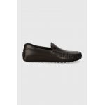 BOSS mocasini de piele Noel barbati, culoarea maro, 50517134