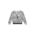 Karl Lagerfeld bluza copii culoarea alb, modelator