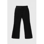 Abercrombie & Fitch pantaloni de trening pentru copii culoarea negru, melanj