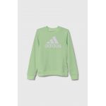 adidas bluza copii culoarea verde, cu imprimeu