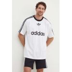 adidas Originals tricou bărbați, culoarea alb, cu imprimeu IM9459