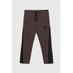 adidas pantaloni de trening pentru copii culoarea maro, cu imprimeu