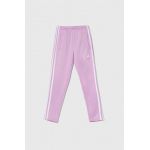 adidas pantaloni de trening pentru copii culoarea violet, cu imprimeu