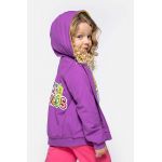Coccodrillo bluza copii culoarea violet, cu glugă, neted