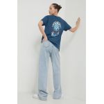 Kaotiko tricou din bumbac culoarea albastru marin, cu imprimeu