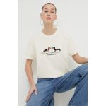 Kaotiko tricou din bumbac culoarea bej, cu imprimeu