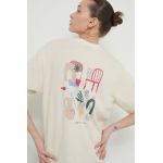 Kaotiko tricou din bumbac culoarea bej, cu imprimeu