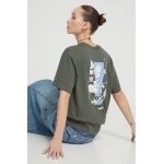 Kaotiko tricou din bumbac culoarea verde, cu imprimeu