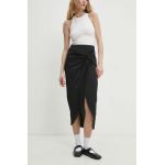 Answear Lab fusta culoarea negru, midi, drept