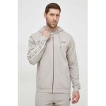 BALR. bluza barbati, culoarea bej, cu glugă, cu imprimeu