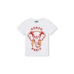 Kenzo Kids tricou de bumbac pentru copii culoarea alb, cu imprimeu