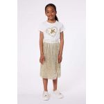 Michael Kors longsleeve din bumbac pentru copii culoarea alb