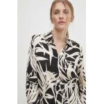 Answear Lab camasa femei, culoarea negru, cu guler clasic, regular