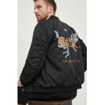 BALR. geaca bomber barbati, culoarea negru, de tranzitie