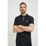 BALR. tricou polo barbati, culoarea negru, cu imprimeu