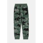 Coccodrillo pantaloni de trening din bumbac pentru copii culoarea verde, modelator