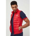 EA7 Emporio Armani vesta de puf barbati, culoarea rosu, de tranzitie