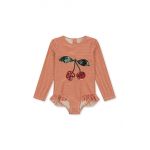 Konges Sløjd costum de baie dintr-o bucată pentru copii culoarea rosu
