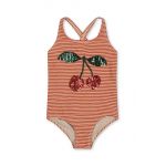 Konges Sløjd costum de baie dintr-o bucată pentru copii culoarea rosu