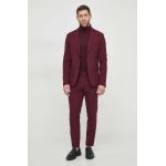 Lindbergh costum barbati, culoarea bordo, neted