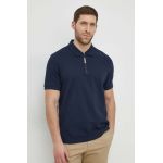 Michael Kors polo de bumbac culoarea albastru marin, neted