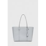 Tory Burch poseta de piele culoarea gri