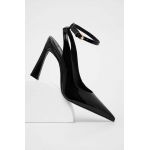 Answear Lab stilettos de piele culoarea negru