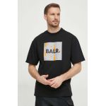 BALR. tricou din bumbac barbati, culoarea negru, cu imprimeu