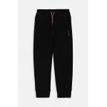 Coccodrillo pantaloni de trening din bumbac pentru copii culoarea negru, neted