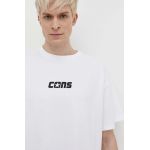 Converse tricou din bumbac barbati, culoarea alb, cu imprimeu