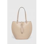 Furla poseta de piele culoarea bej