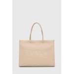Furla poseta de piele culoarea bej