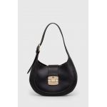 Furla poseta de piele culoarea negru